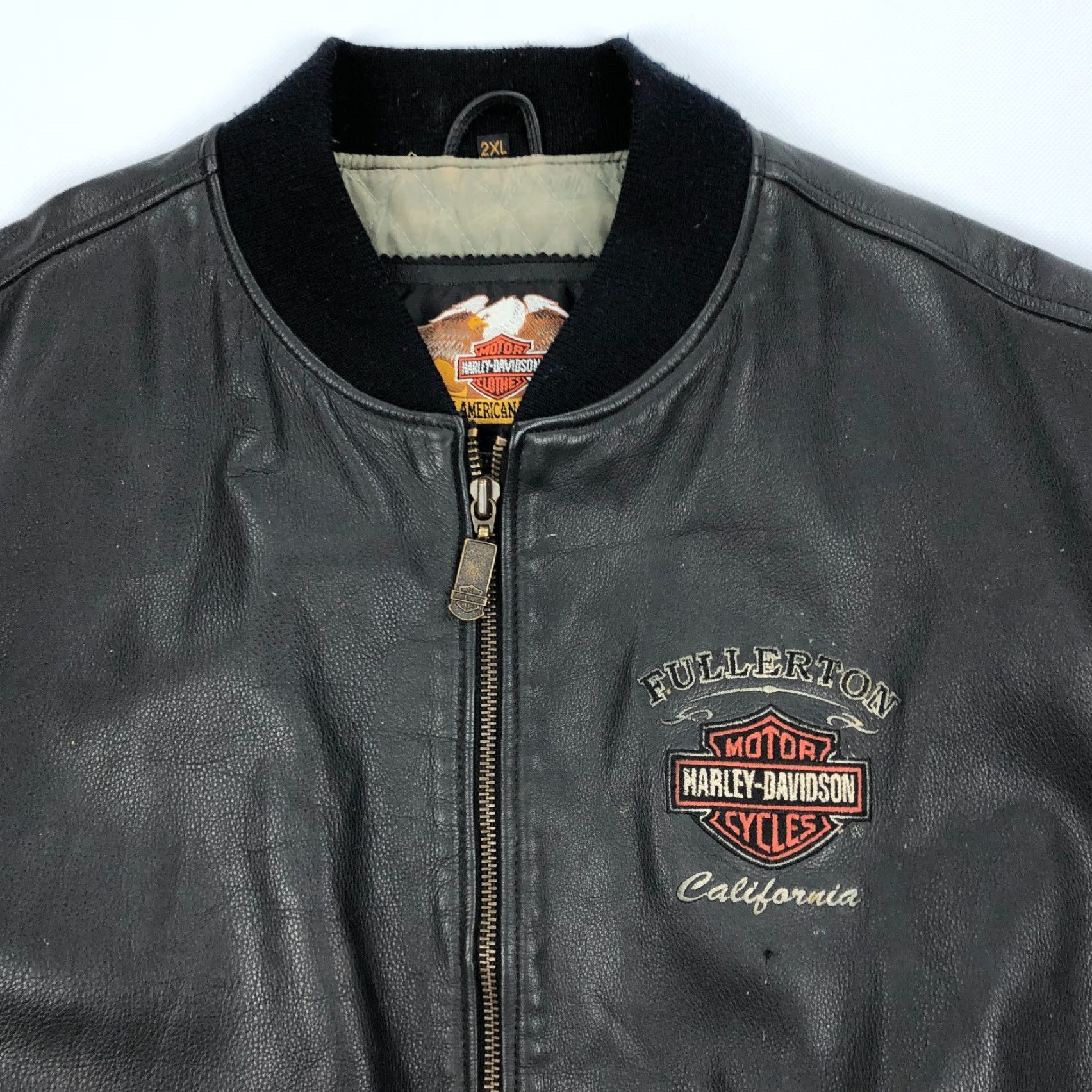 Harley Davidson Harley-Davidson Jacket Mens 2XL Leather Zip Distressed Motorcycle Casual Winter Spring Fall Motorcycle Size US XXL / EU 58 / 5 - 2 Thumbnail