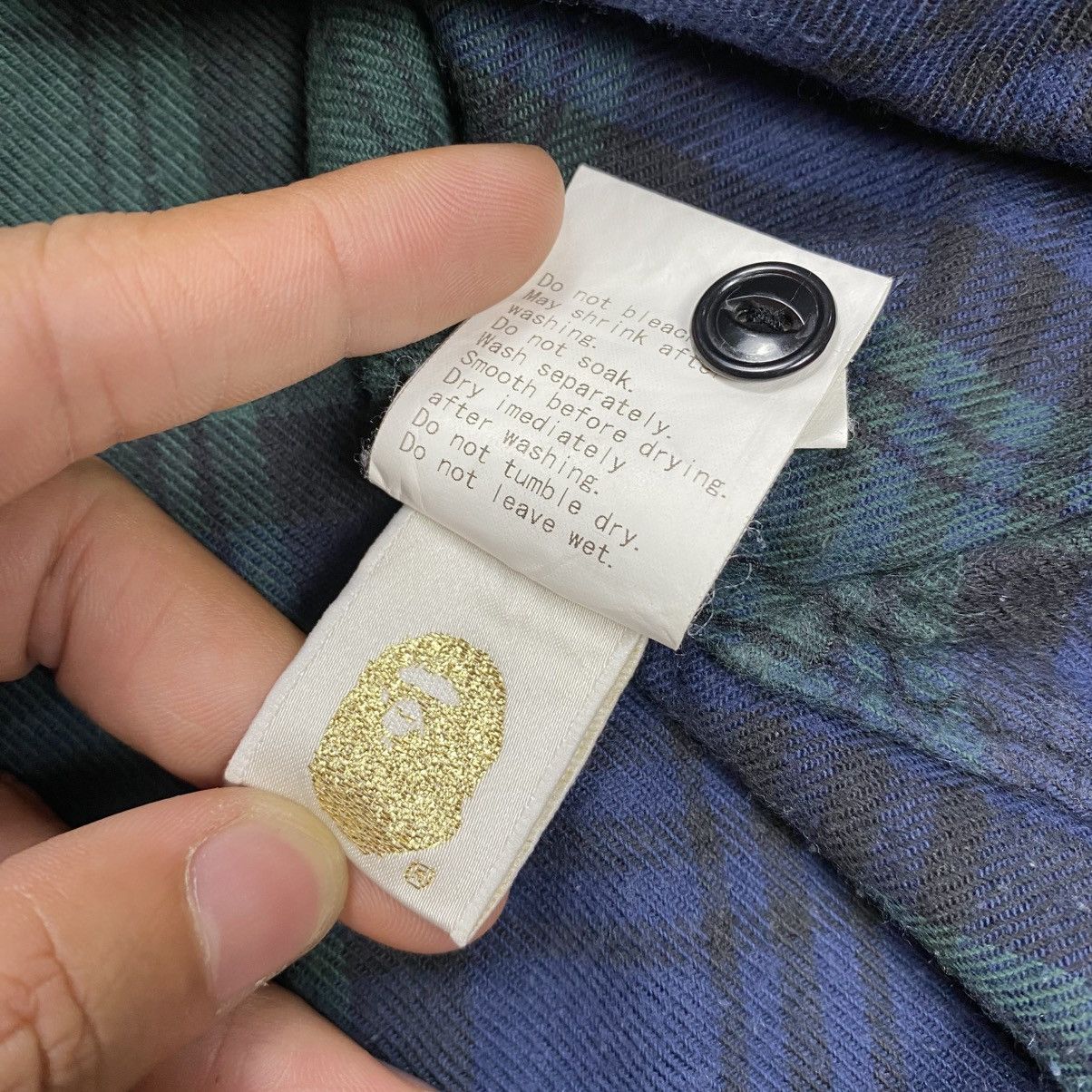 Vintage A Bathing Ape Pirate Plaid Flannel Shirts