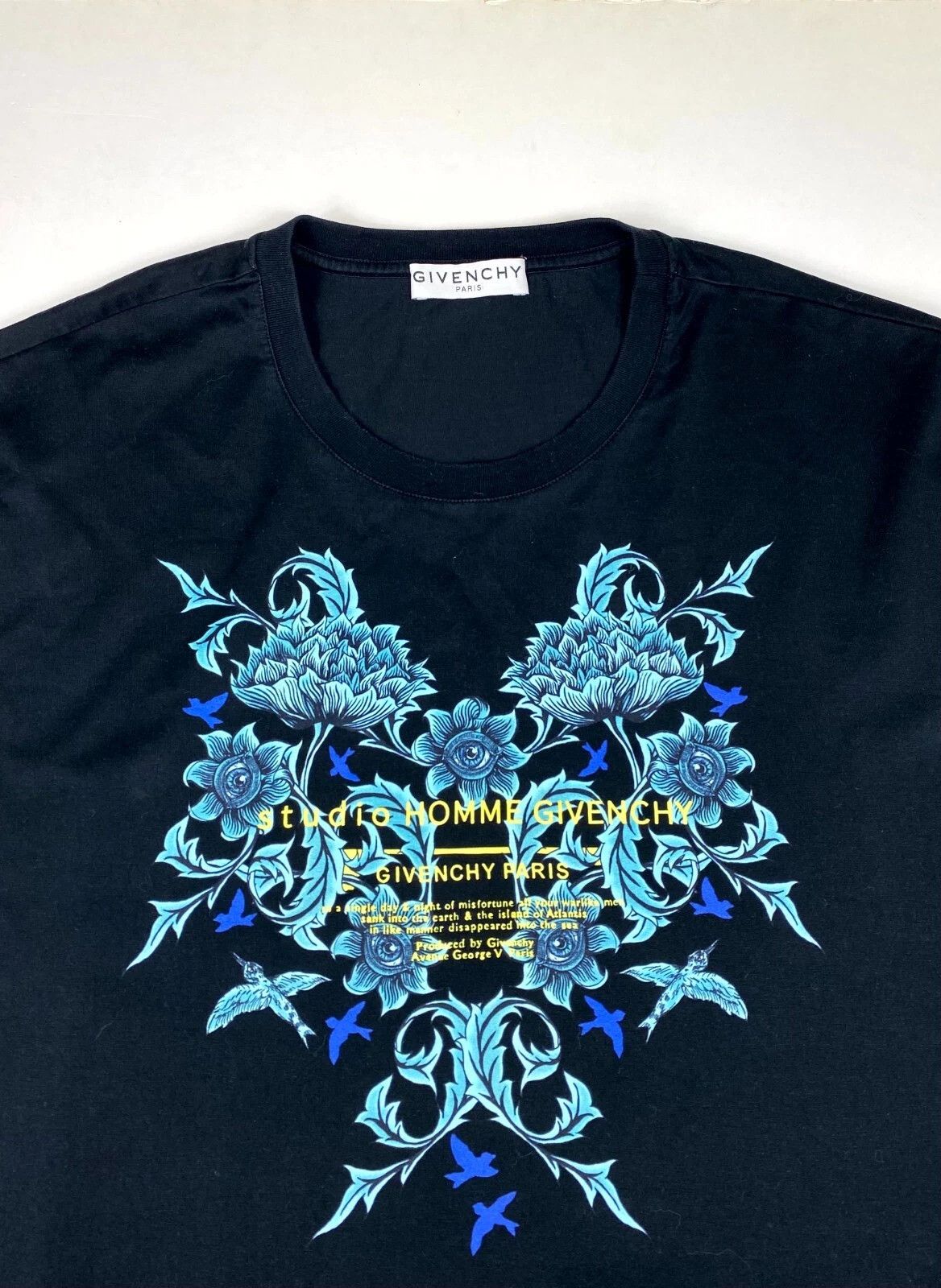 Givenchy Givenchy Studio Homme Floral Printed Regular Fit T-Shirt Size US L / EU 52-54 / 3 - 3 Thumbnail