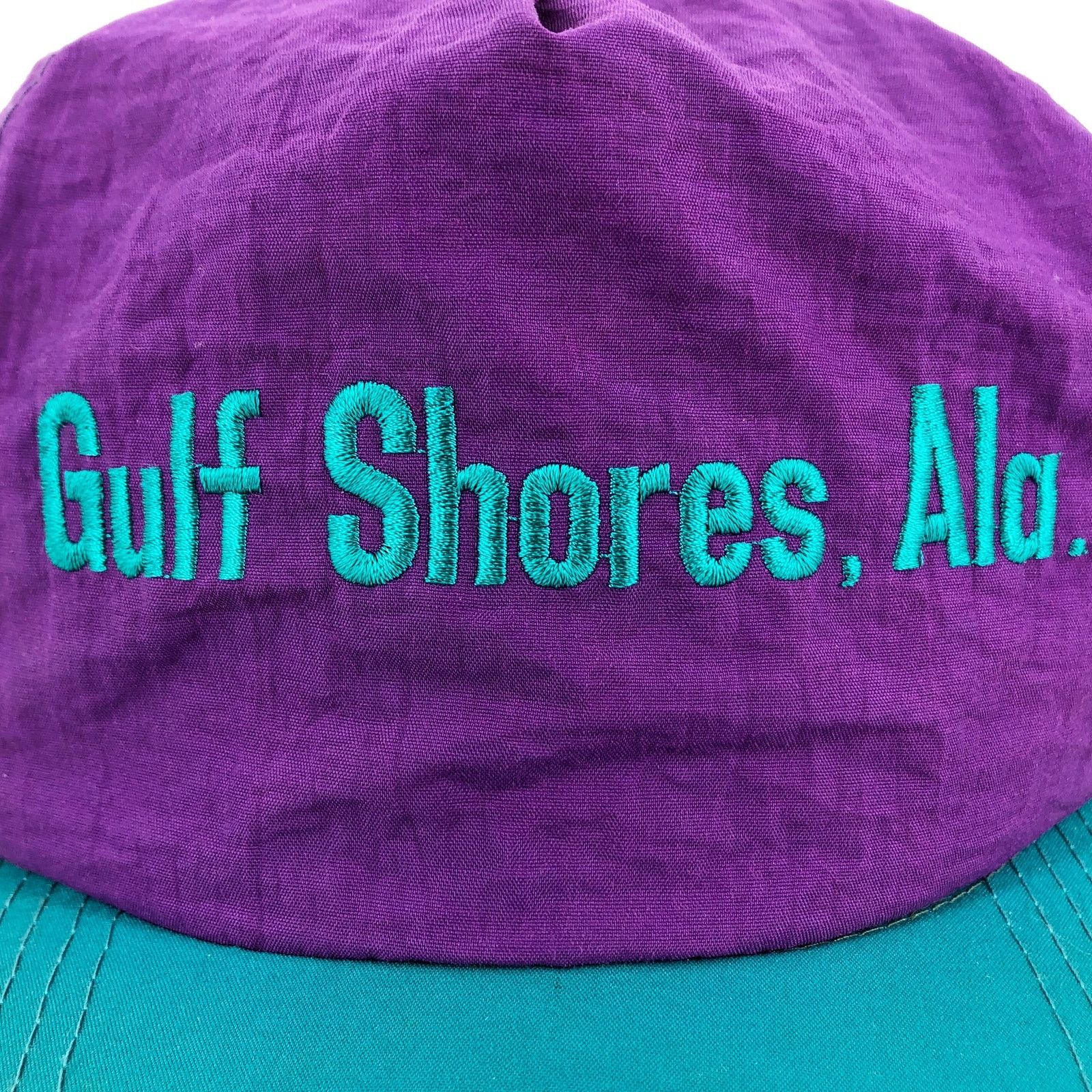 Vintage 90s two tone nylon hat Gulf Shores Alabama 1990s vintage Size ONE SIZE - 2 Thumbnail