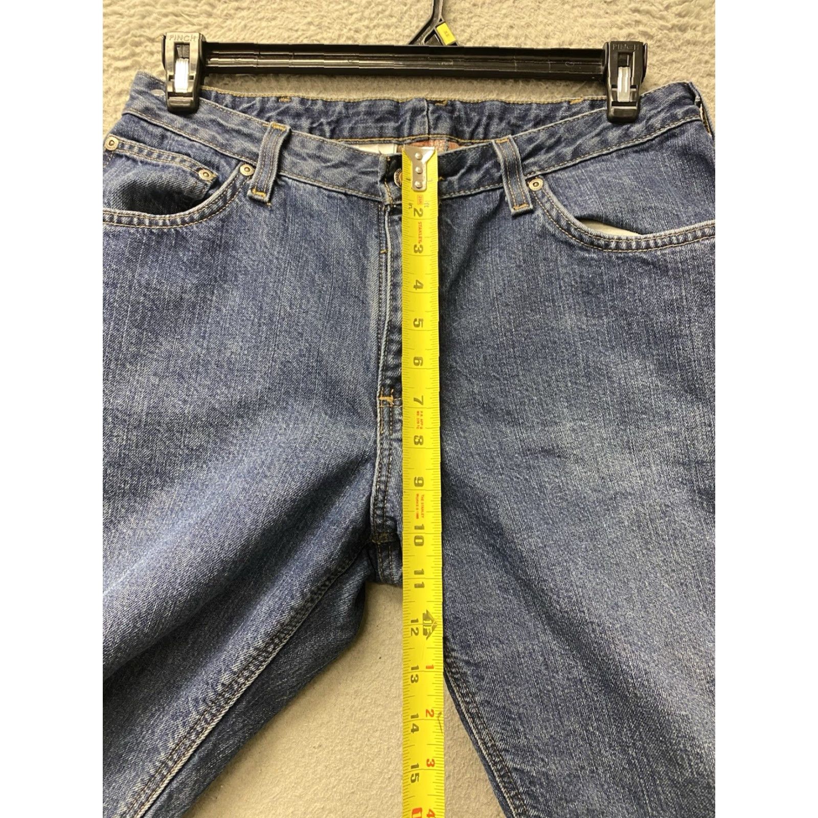 Carhartt Carhartt Jeans Womens 12 Blue Dark Wash Mid Rise Lined 34 Inseam 5-Pocket Denim Workwear Regular Size 34" / US 12 / IT 48 - 6 Thumbnail