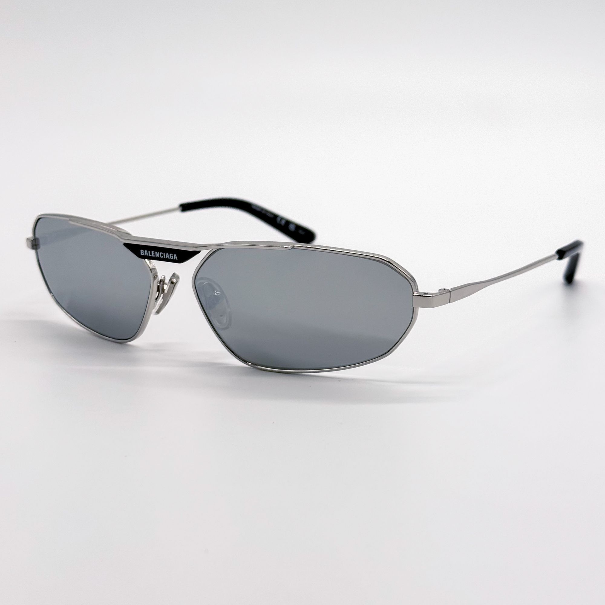 Balenciaga NEW BALENCIAGA BB0245S 002 SILVER UNISEX SUNGLASSES METAL EY Size ONE SIZE - 6 Thumbnail