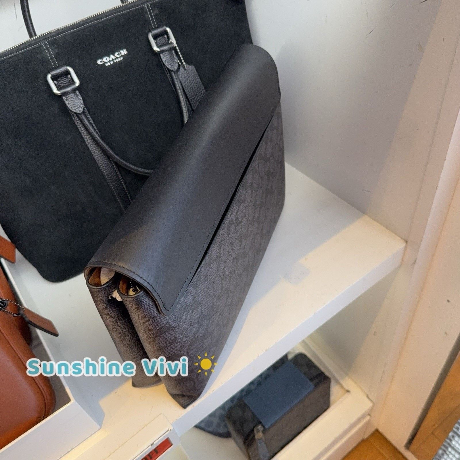 Coach NWT COACH Caleb Messenger Bag Canvas CY837 Charcoal/Black Size ONE SIZE - 3 Thumbnail