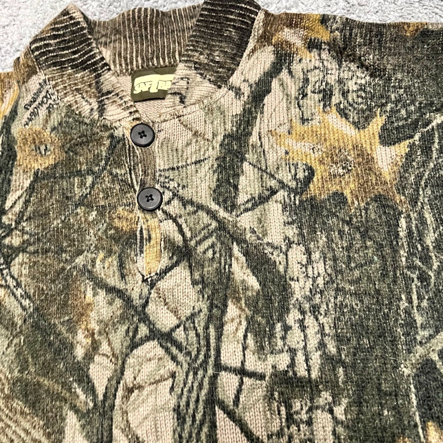 SafTbak VINTAGE SafTbak Sweater Mens Medium Camo Wool Blend Brown Mens M Pullover Brown Size US M / EU 48-50 / 2 - 2 Thumbnail