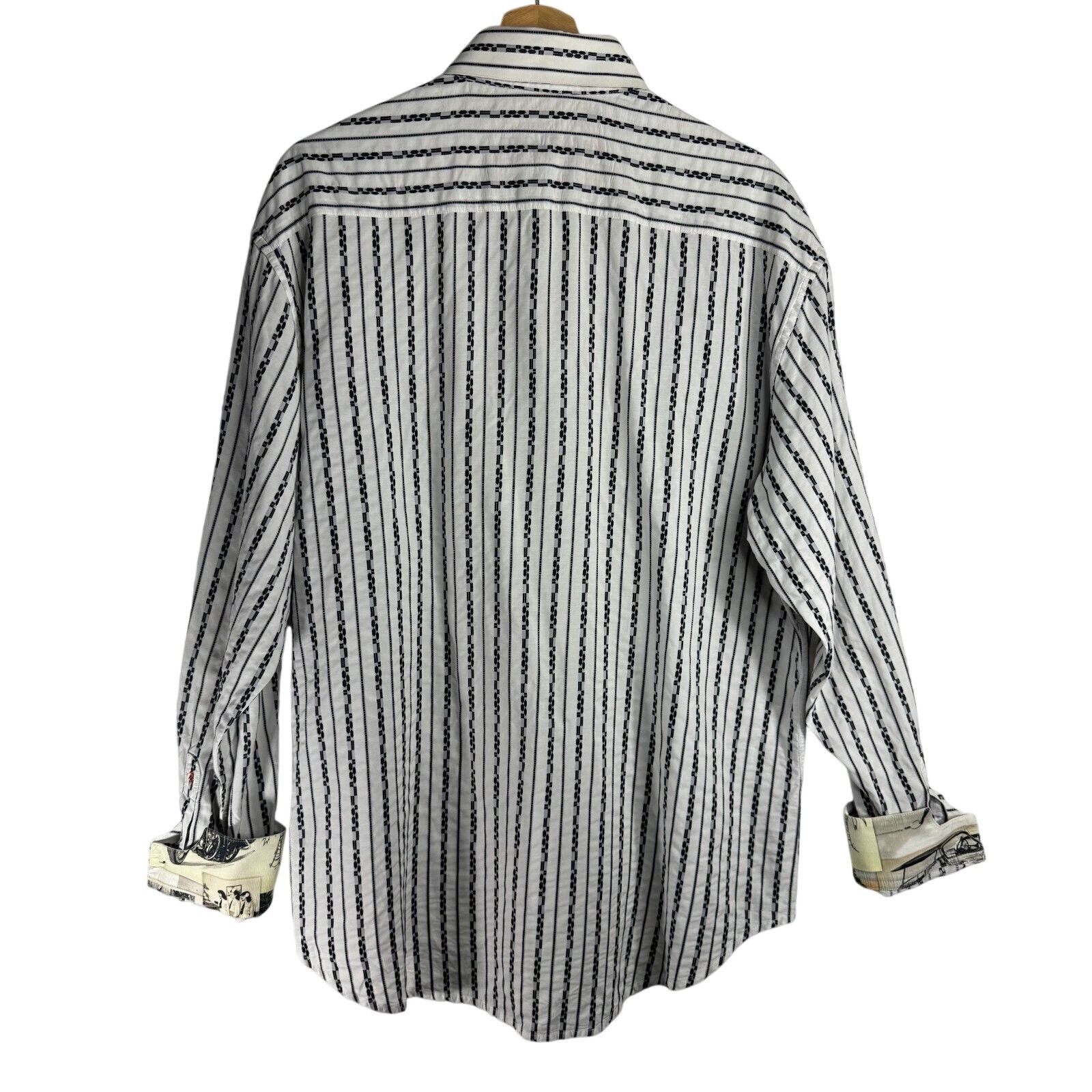 Robert Graham Robert Graham Mens Long Sleeve Button Down Cotton Shirt XL Size US XL / EU 56 / 4 - 5 Thumbnail