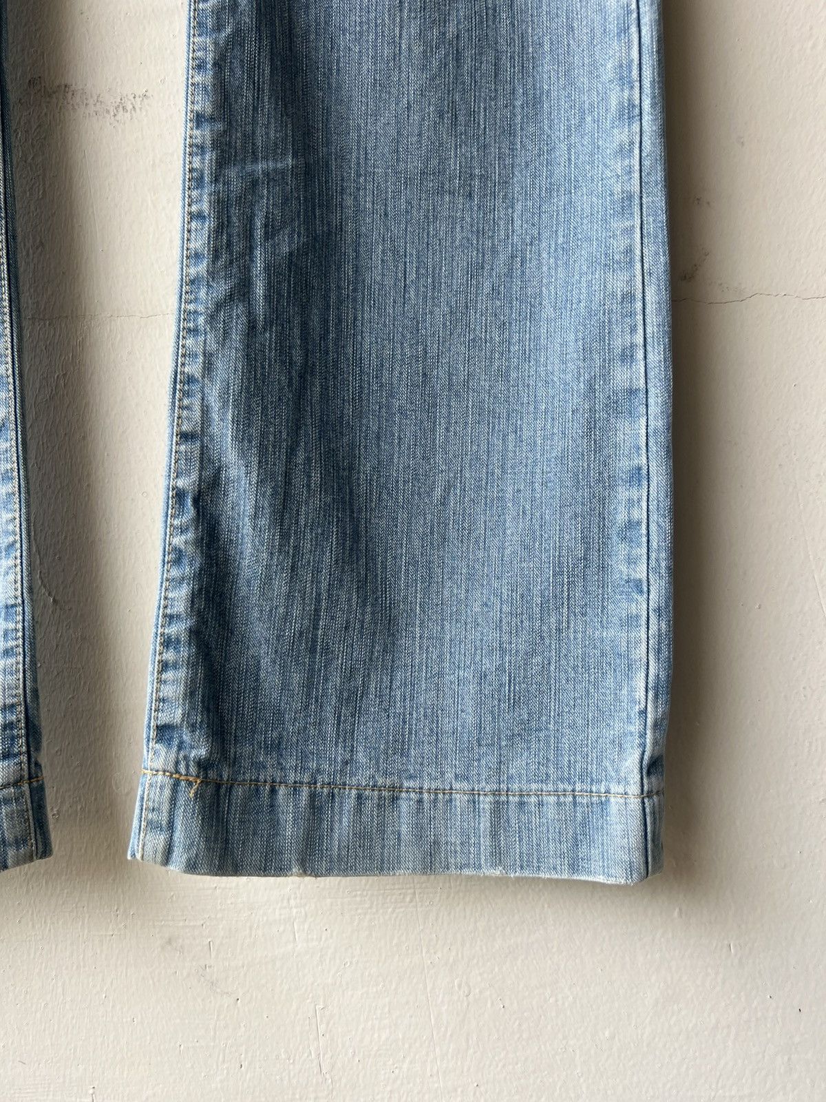 5351 POUR LES HOMMES Epoca Uomo Japan Distressed Dirty Mud Denim Bootcut Jeans Size US 32 / EU 48 - 15 Thumbnail