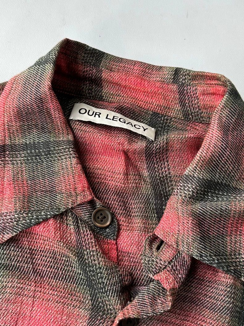 Our Legacy Our Legacy size50 Plaid collar long-sleeved shirt Size US S / EU 44-46 / 1 - 2 Thumbnail