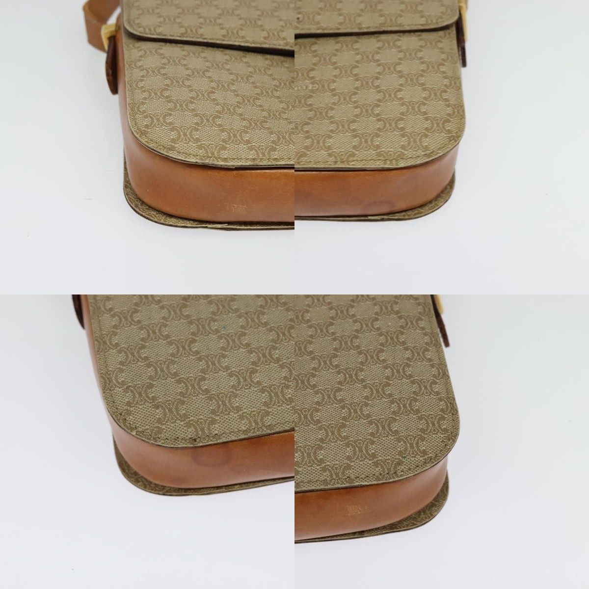 Celine CELINE Macadam Canvas Shoulder Bag Pvc Beige Gold Size ONE SIZE - 10 Thumbnail