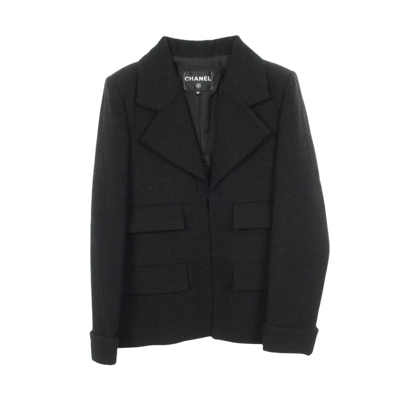 Chanel Chanel Chanel Wool Jacket Textile Outerwear P55472V30555 DUTY FREE for USA Size ONE SIZE - 1 Thumbnail