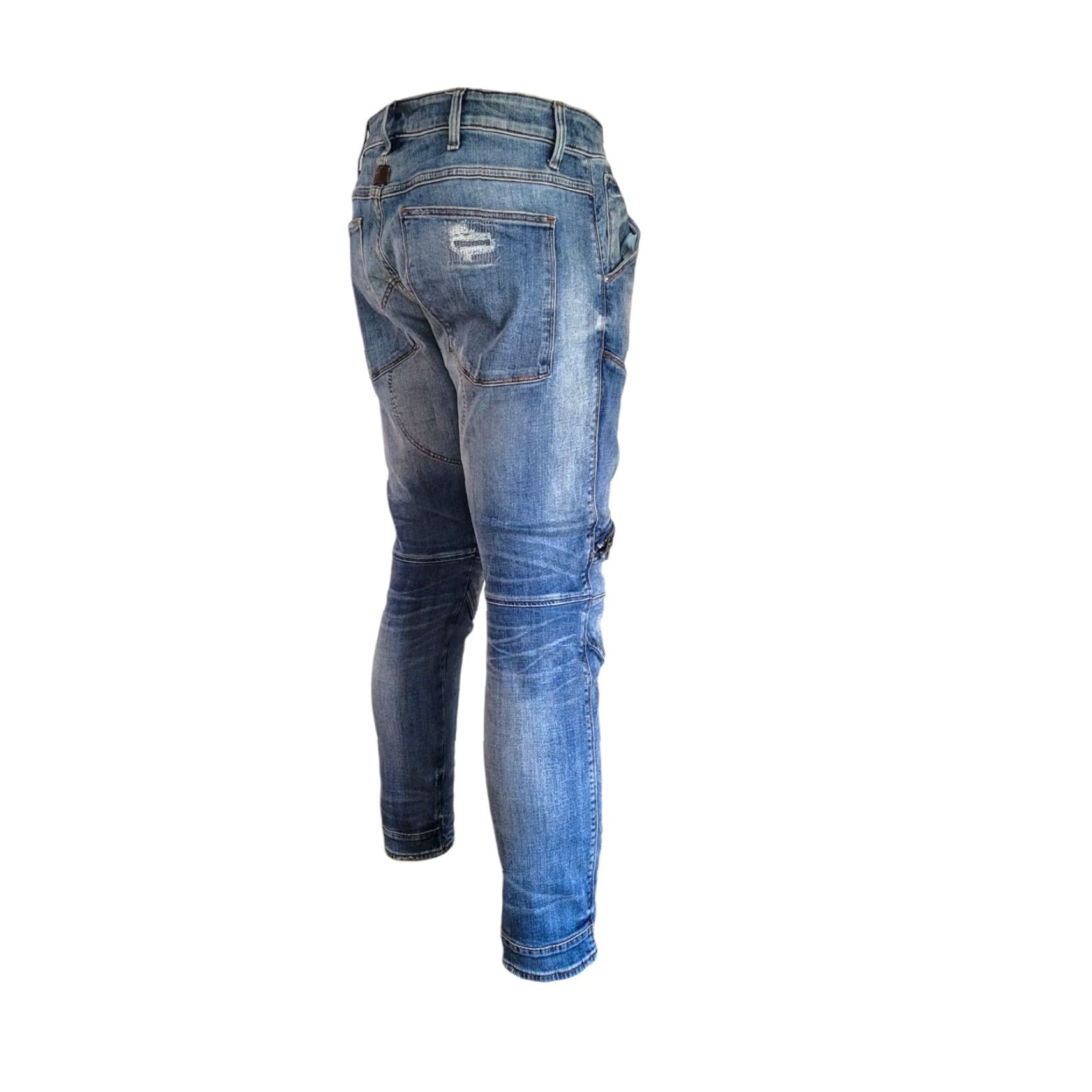 G-Star G-Star RAW 5620 3D Zip Knee Skinny Jeans – W33 L30 Mens Jeans Faded Blue 33 Skinny 3D Knee Zip Fashion 5620 3D Zip Knee (W33 L30) Mens Size US 33 - 4 Thumbnail