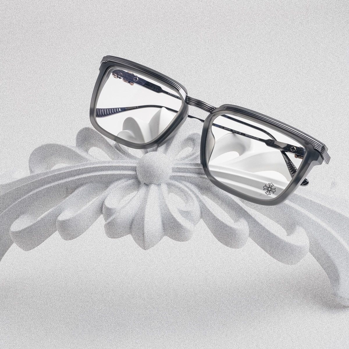 Chrome Hearts CHROME HEARTS TRYDIXAGAIN MATTE GRAY GLASSES Size ONE SIZE - 6 Thumbnail