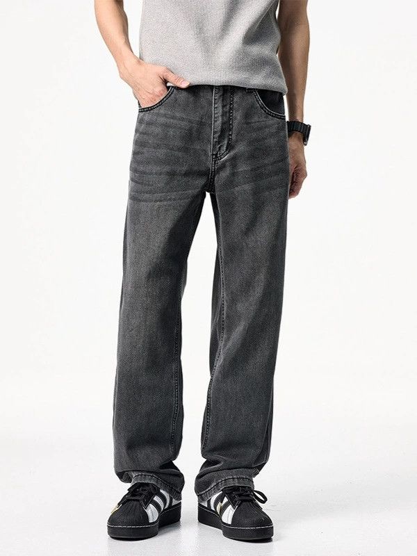 Japanese Brand Men's high street retro black loose jeans Size US 32 / EU 48 - 1 Thumbnail