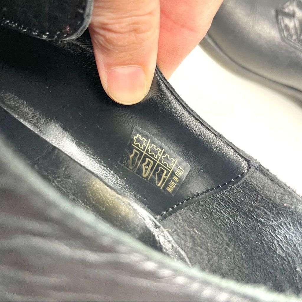 Versace Versace Studded Toe Black Leather Monk Dress Shoes Size 41 Size US 8 / EU 41 - 11 Thumbnail