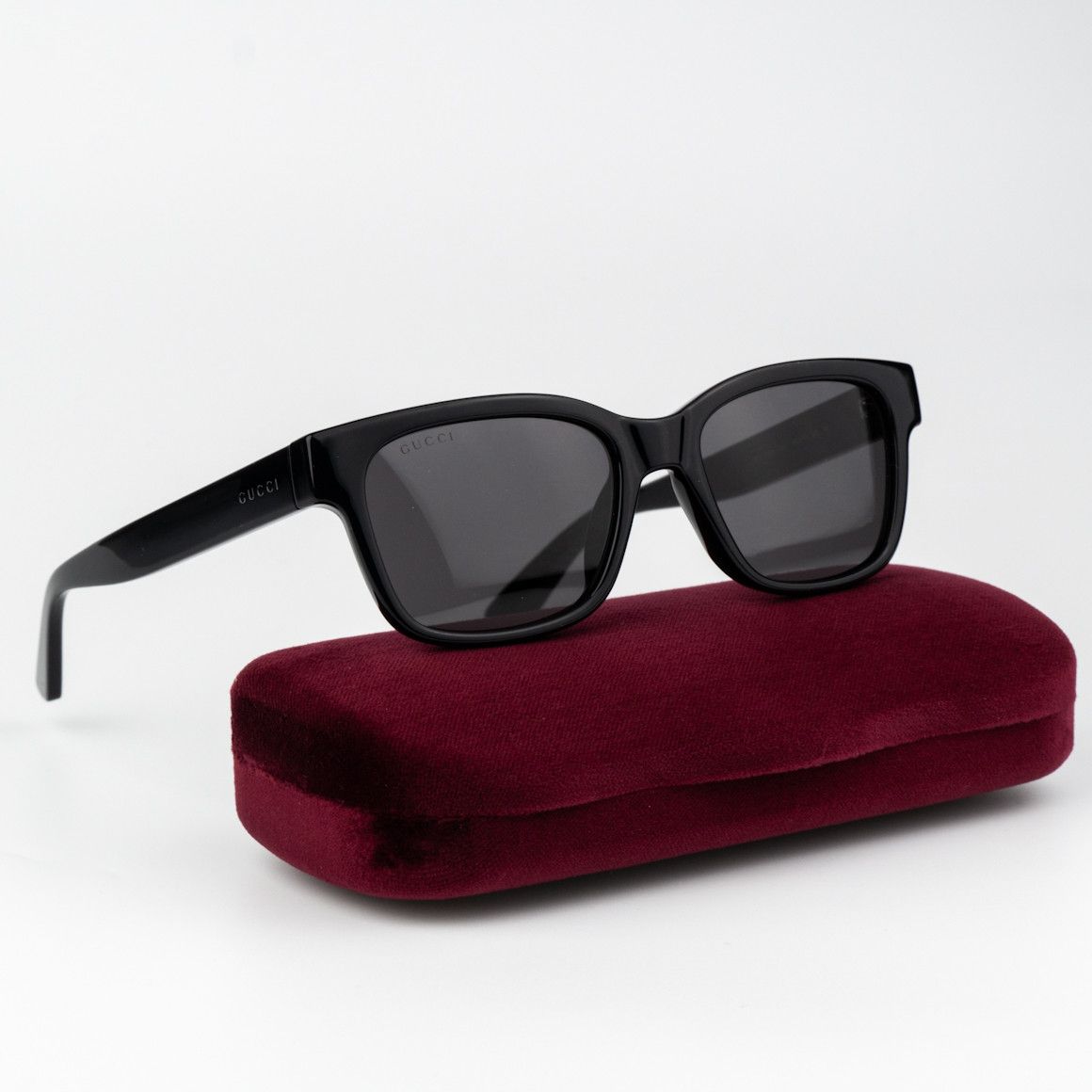 Gucci NEW Gucci GG1716S 001 Black Grey Square Unisex Sunglasses Size ONE SIZE - 1 Thumbnail