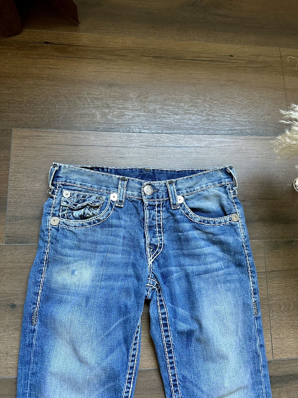 True Religion 🇺🇸Vintage True Religion Faded Denim jeans Made in Usa Size US 34 / EU 50 - 5 Thumbnail