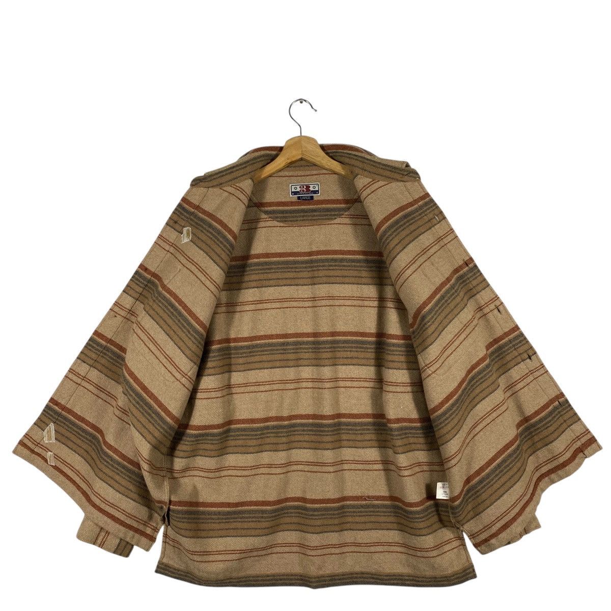 Designer × Nigel Cabourn × Vintage Vintage 90s Nigel Cabourn Wool Stripe Button Shirt L Size Size US L / EU 52-54 / 3 - 19 Thumbnail