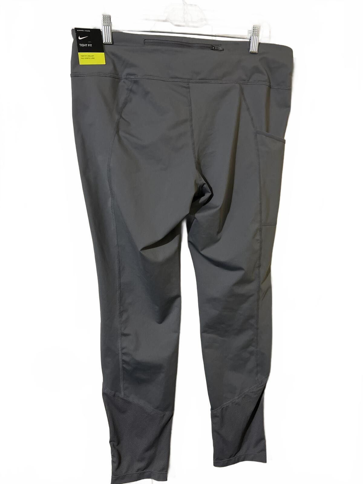 Nike Nike Women's Gray Athletic Leggings with Side Pockets XL Size 40" / US 18 - 3 Thumbnail