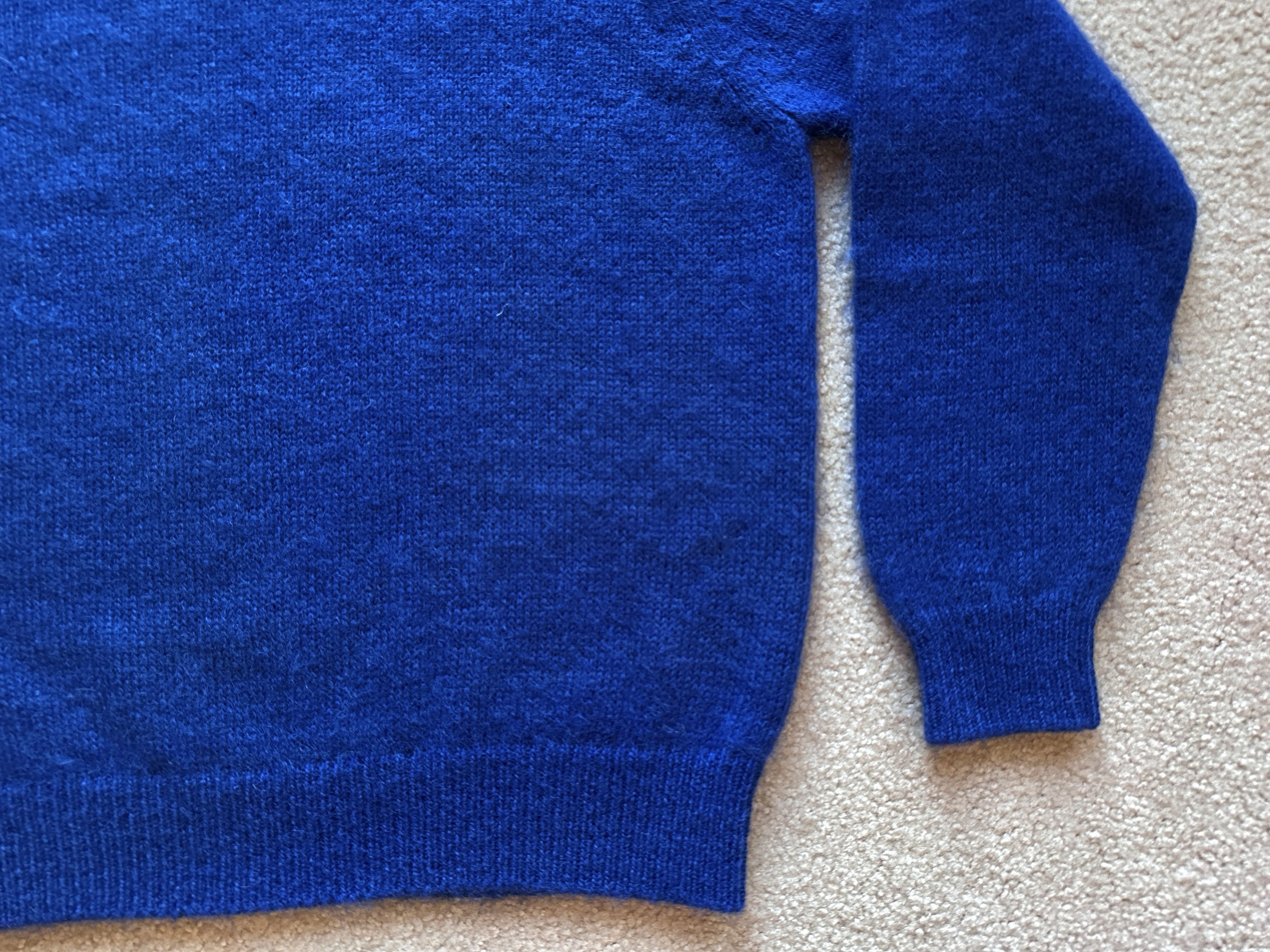 Batoner Batoner Pure 100% Mohair Blue Crewneck Wool Sweater Size US L / EU 52-54 / 3 - 6 Thumbnail