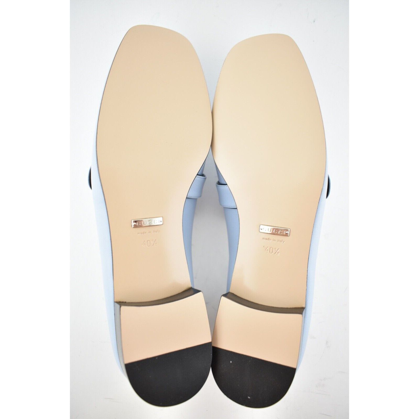 Gucci Gucci Marmont Blue Silver Double GG Logo Block Heel Mule Size US 10.5 / IT 40.5 - 12 Thumbnail