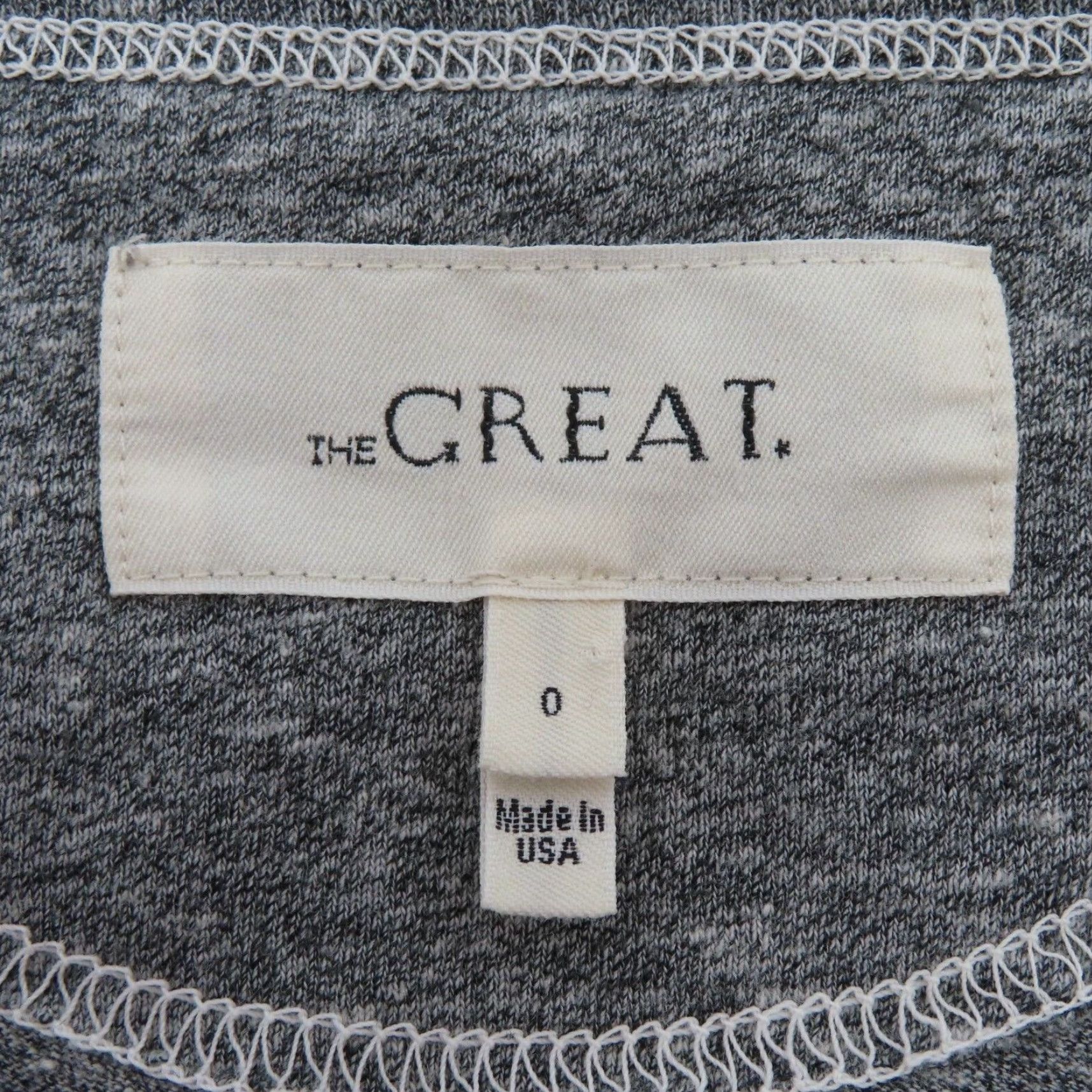 THE GREAT The Great Womens 0 Heathered Gray Henley Shirt 3/4 Sleeves Buttons Cotton Blend Shirt Womens 0 Gray Henley Button Blouse Size XS / US 0-2 / IT 36-38 - 5 Thumbnail