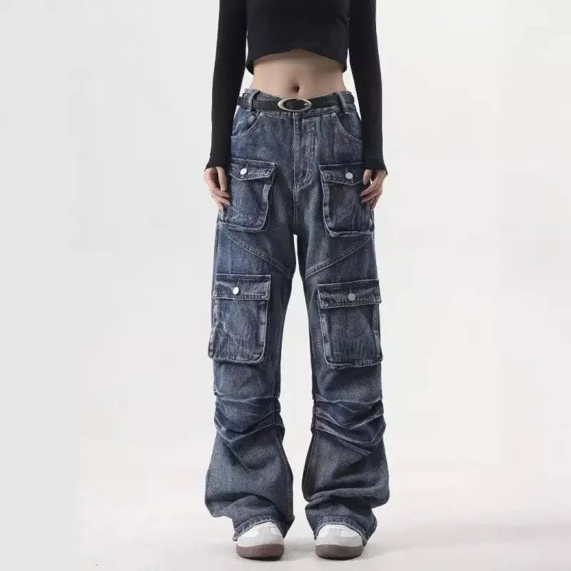 Japanese Brand × Jean Loose wide leg straight leg pocket jeans Size US 32 / EU 48 - 1 Thumbnail