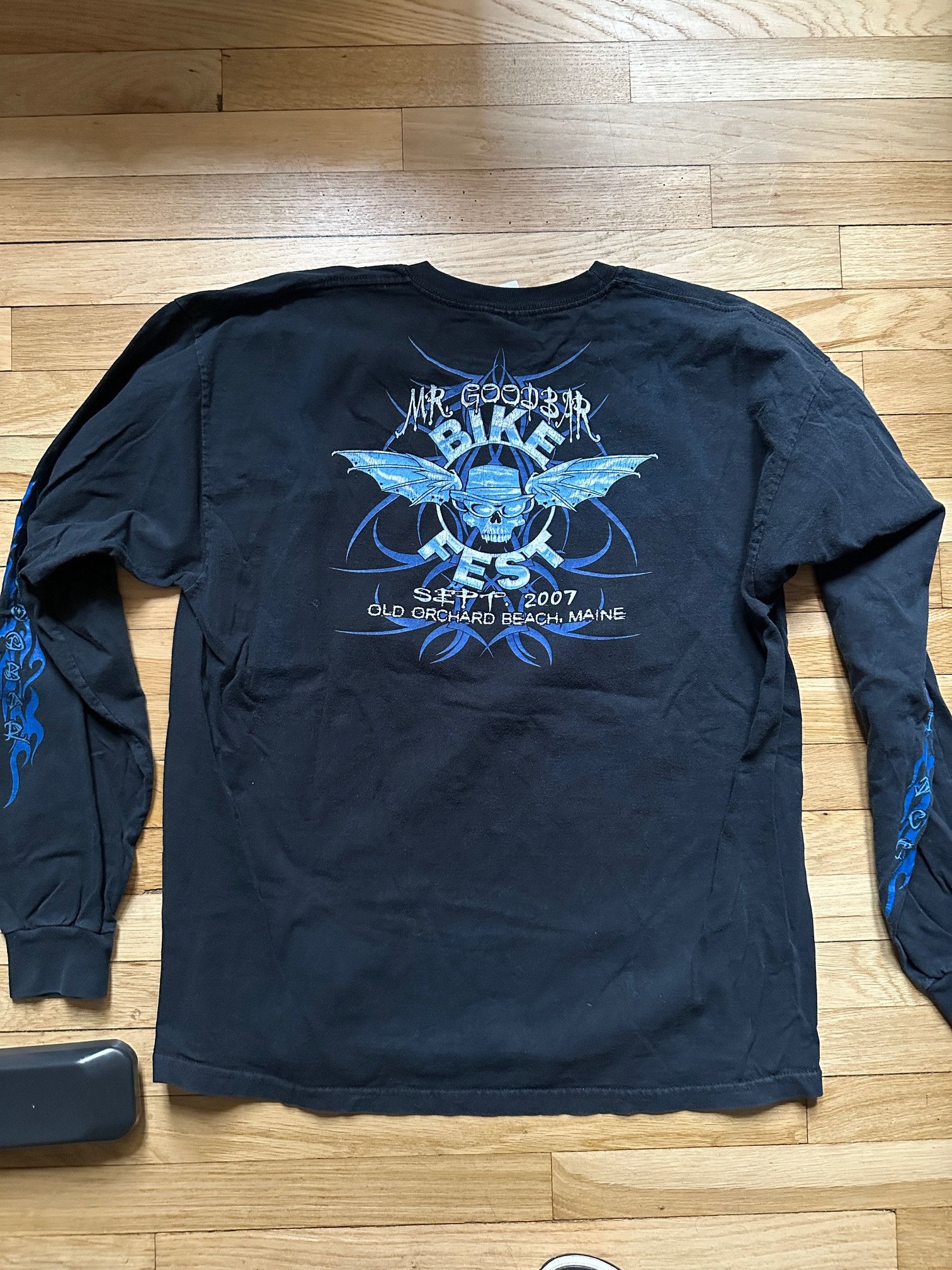 Vintage Mr. Goodbar Bike Fest 2007 Motorcycle Skull Skeleton Black Size US XL / EU 56 / 4 - 7 Thumbnail