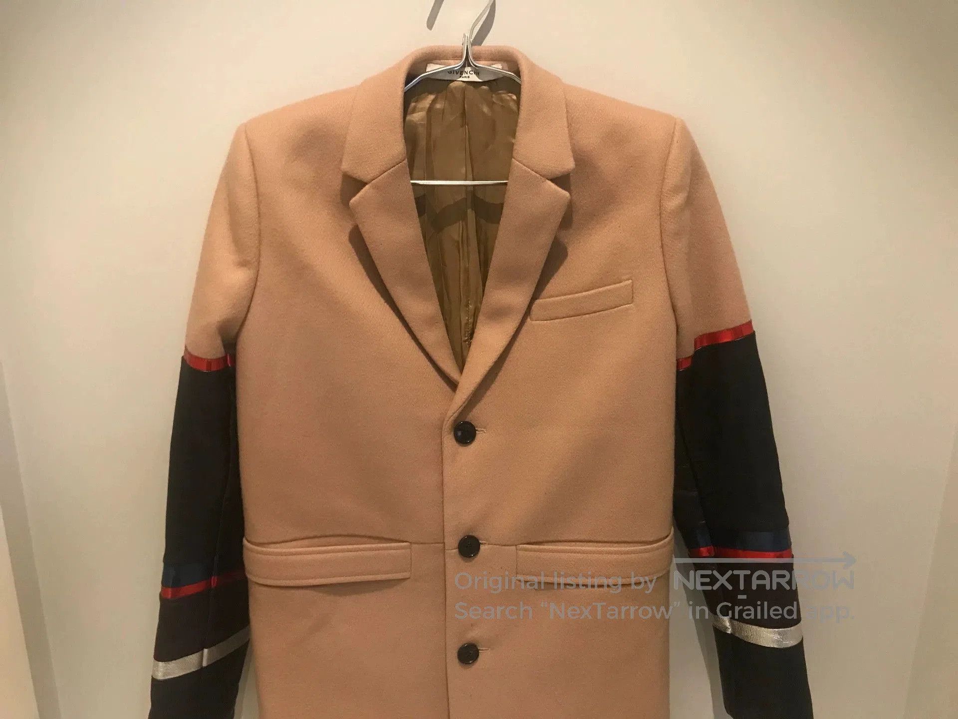Givenchy Givenchy Wool Laser Leather Sleeve Coat. Size US S / EU 44-46 / 1 - 3 Thumbnail