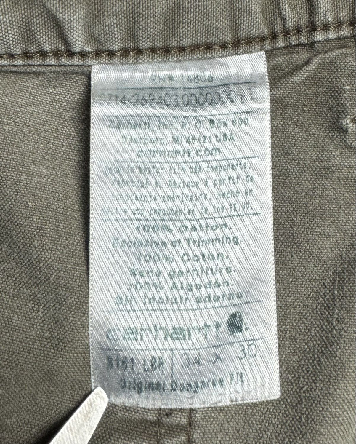 Carhartt × Vintage Carhartt Vintage 90s Straight Faded Carpenter Pants sz 34/30 Size US 34 / EU 50 - 12 Thumbnail