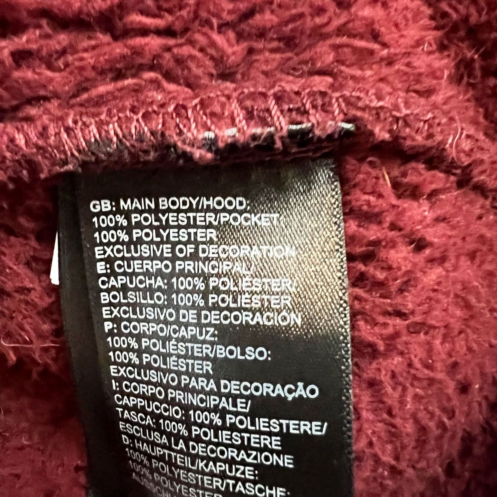 The North Face The North Face Women's L Oversize Jacket Sherpa Fleece Campshire Wrap Maroon Size L / US 10 / IT 46 - 5 Thumbnail