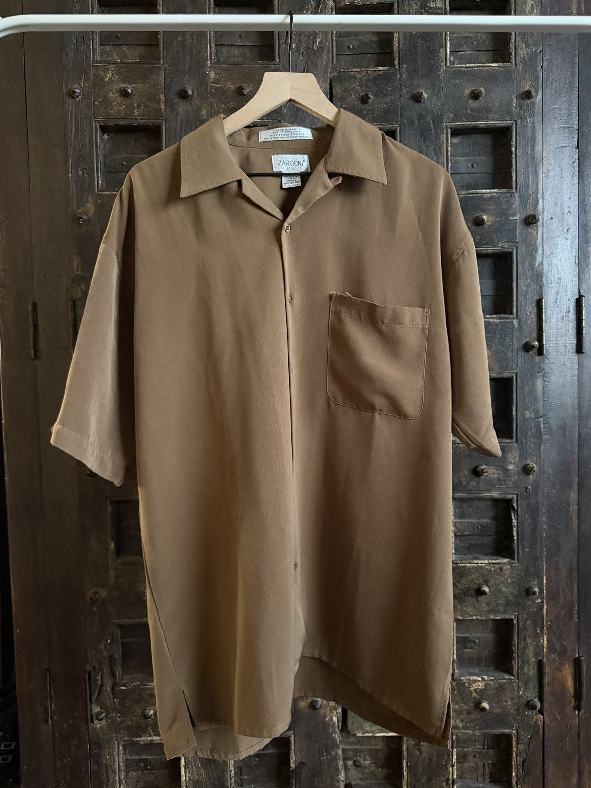 Other Vintage brown minimal short sleeve button up Size US L / EU 52-54 / 3 - 1 Thumbnail