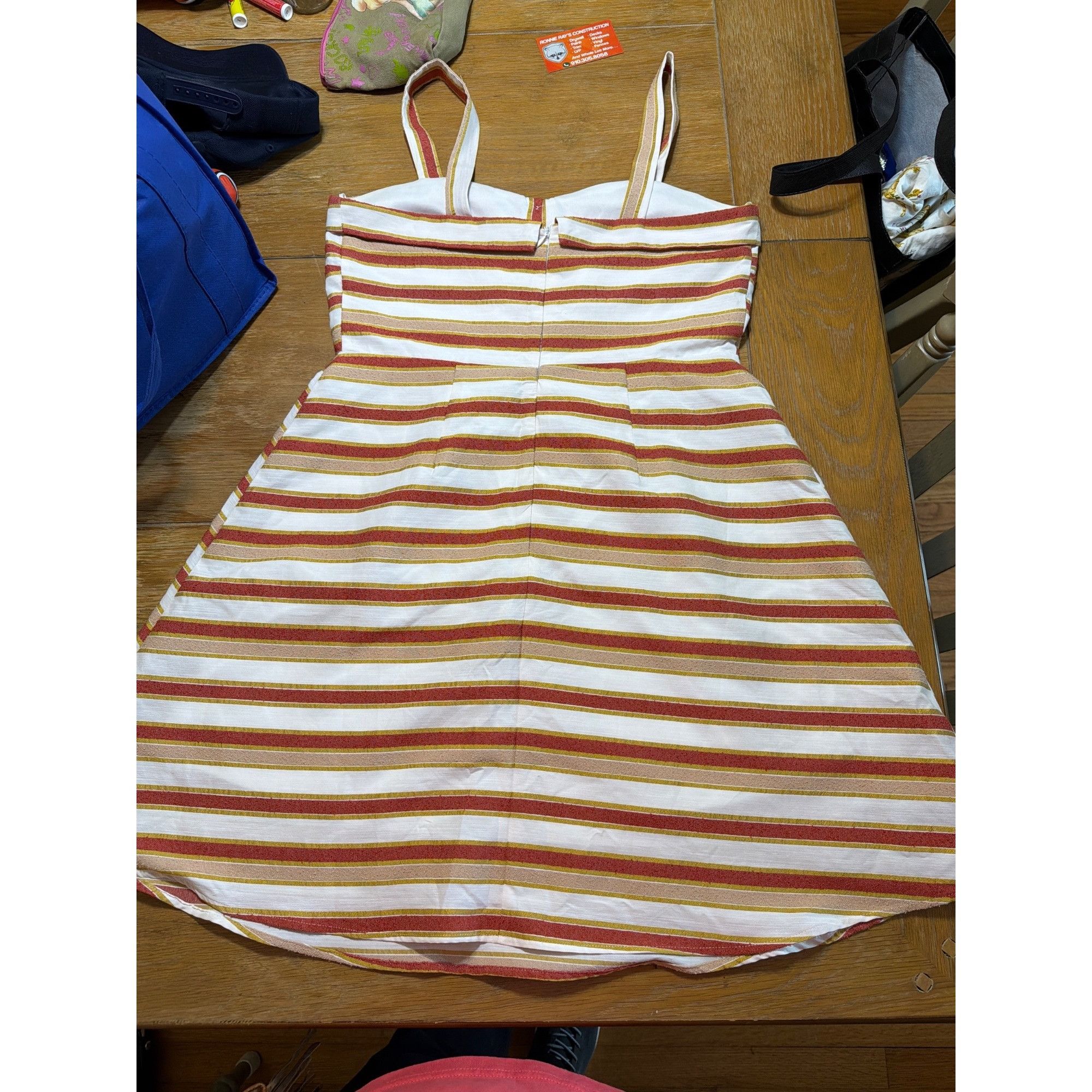 Other Francesas Striped Mi Ami Striped Flare Dress Sleeveless Red Size M / US 6-8 / IT 42-44 - 4 Thumbnail