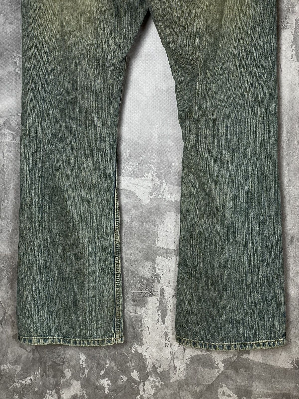 Jean × Vintage Washed Faded Paint Punk Grunge Bootcut Baggy jeans Size US 34 / EU 50 - 9 Thumbnail