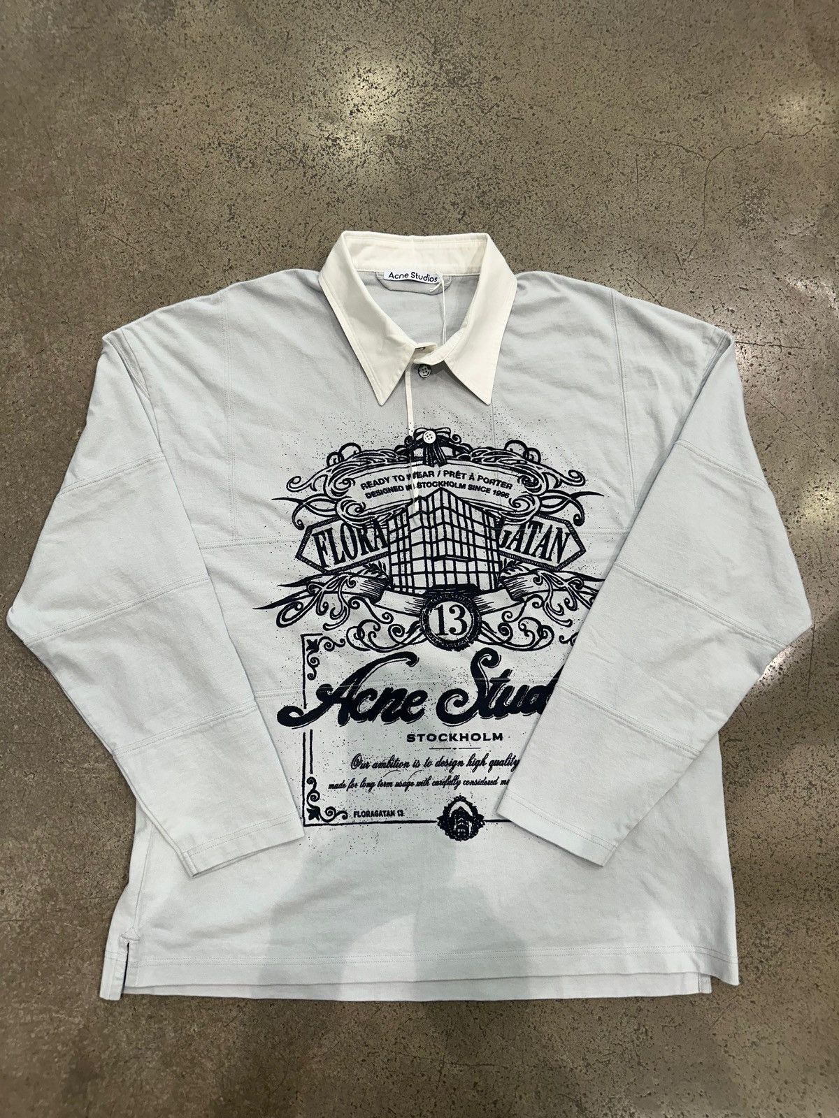 Acne Studios ACNE STUDIOS - Polo Cold Grey Size US M / EU 48-50 / 2 - 2 Thumbnail