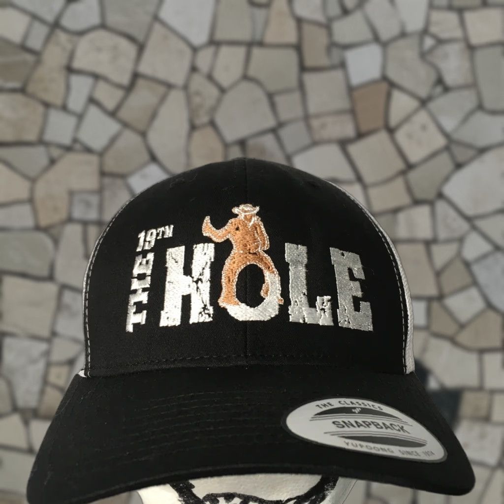 Vintage Nike Golf Country Club 19th Hole SnapBack Cap Hat Cowboy Western Rodeo - Black, One Size, Men Size ONE SIZE - 1 Thumbnail