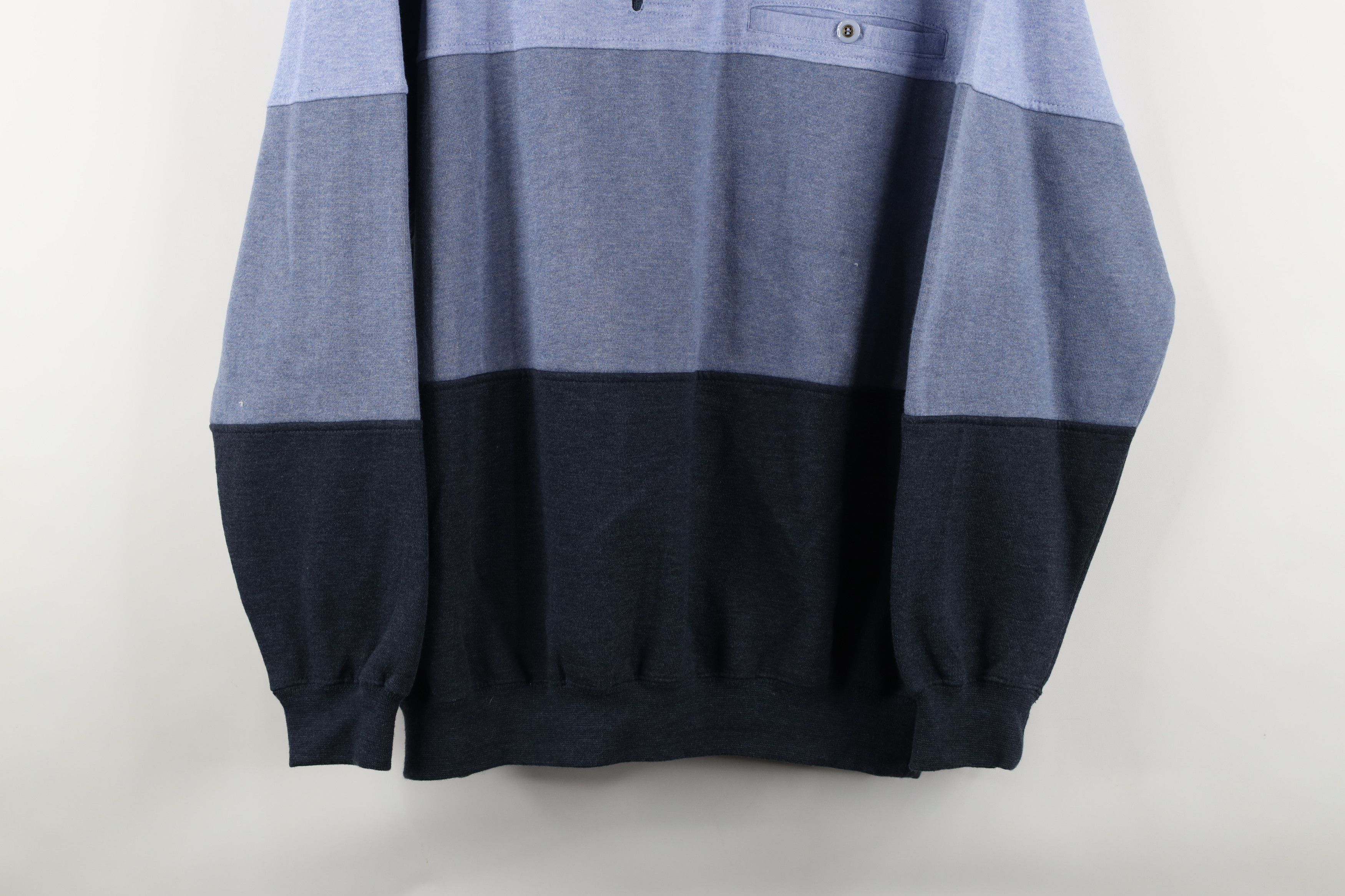 Vintage Deadstock Vintage Streetwear Collared Pullover Sweatshirt Size US L / EU 52-54 / 3 - 3 Thumbnail