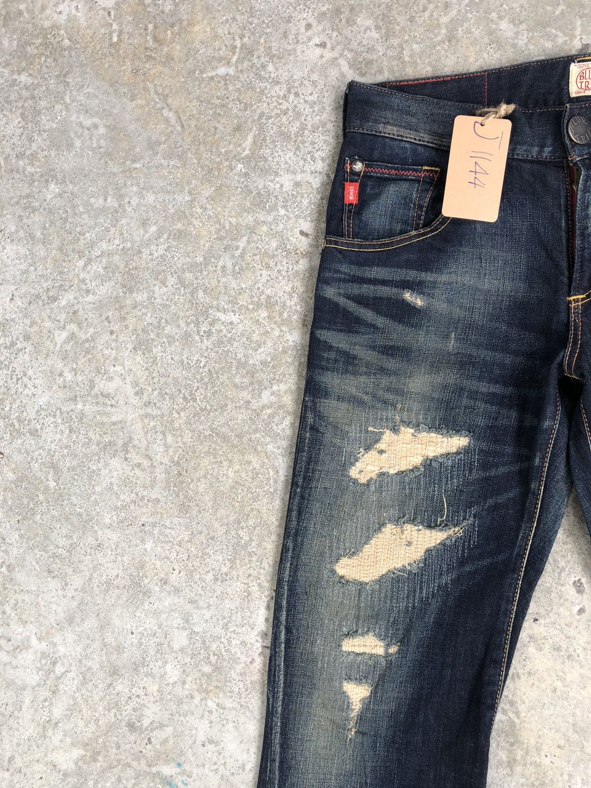If Six Was Nine Japanese Edwin Blue Trip Flared Jeans Distressed Jeans Size US 32 / EU 48 - 4 Thumbnail