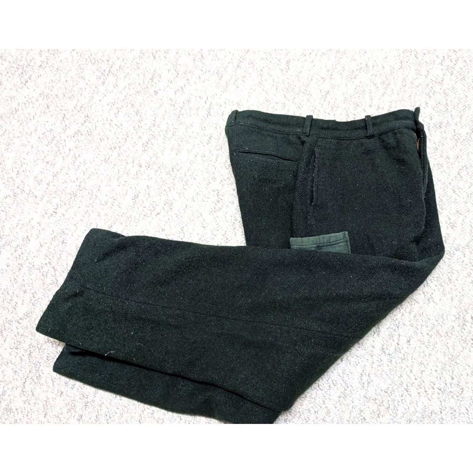 Vintage VINTAGE HUNTING CARGO Pants Green Wool 32x30 MILITARY thick Mens Size US 32 / EU 48 - 3 Thumbnail