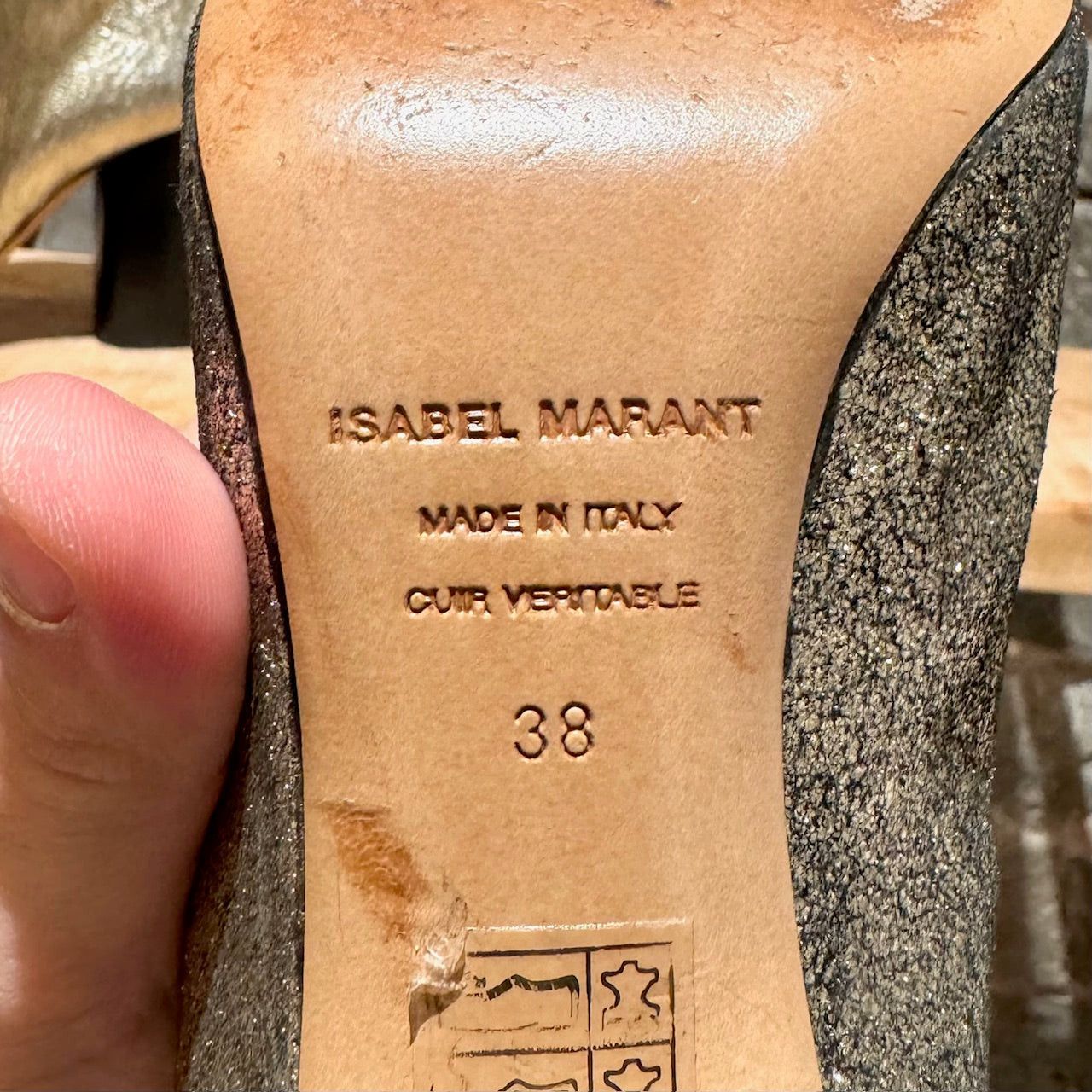 Isabel Marant Isabel Marant Garrett Metallic Gold Heeled Accent Booties Size US 7 / IT 37 - 9 Thumbnail