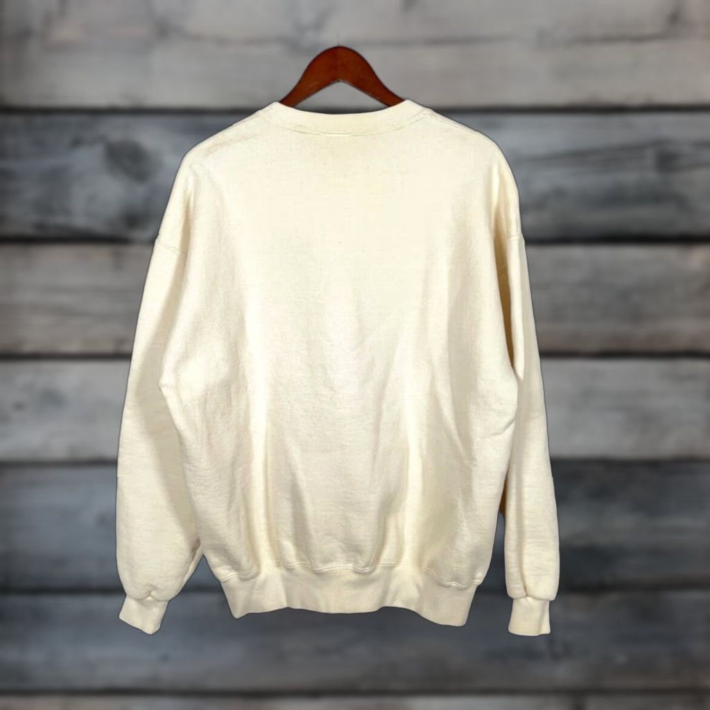 Jerzees VINTAGE Jerzees 90s Turkey Embroidered Sweatshirt Men XL Ivory Crew Neck Pullover Graphic Print Saginaw County Jacket Style Size US XL / EU 56 / 4 - 1 Thumbnail