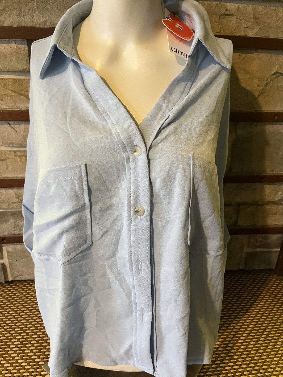 Cider NWT Light Blue Cider Dress Shirt 1Xl Size XXL / US 16-18 / IT 52-54 - 2 Thumbnail