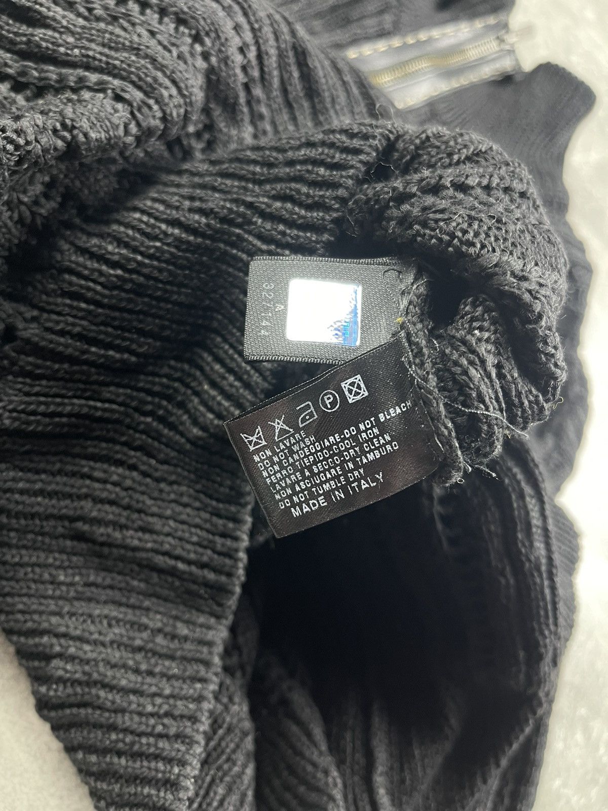 Fendi Fendi Vintage Luxury Ribbed Knit Cotton Zip Cardigan Black Size US M / EU 48-50 / 2 - 15 Thumbnail