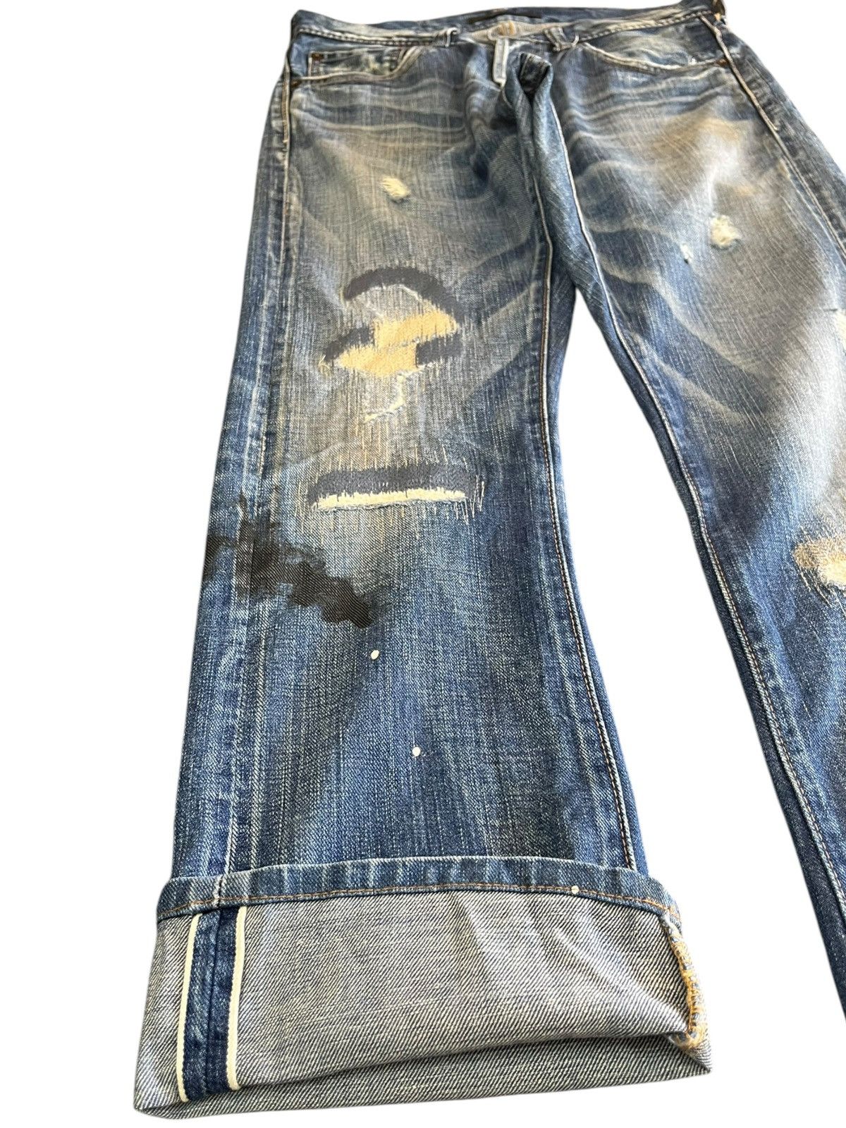 Johnbull × KOJIMA GENES × Kaihara Denim Vintage JohnBull Selvedge Reconstructed Denim Size US 30 / EU 46 - 4 Thumbnail