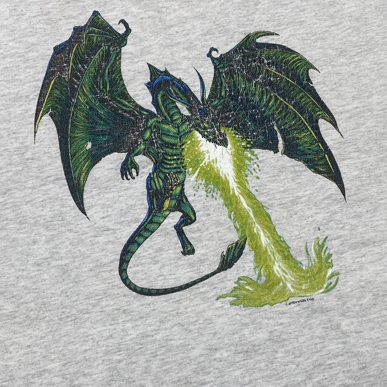 Other Green Dragon Gray Y2K Fantasy Tee Size Large Size US L / EU 52-54 / 3 - 2 Thumbnail