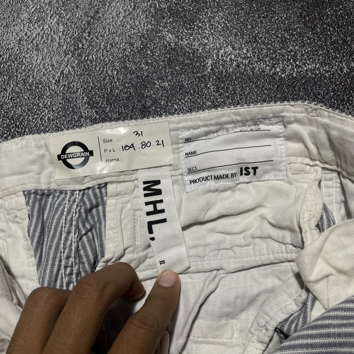 Issey Miyake × Le Grande Bleu (L.G.B.) × Margaret Howell Stripe Pants MHL Size 31" - 4 Thumbnail