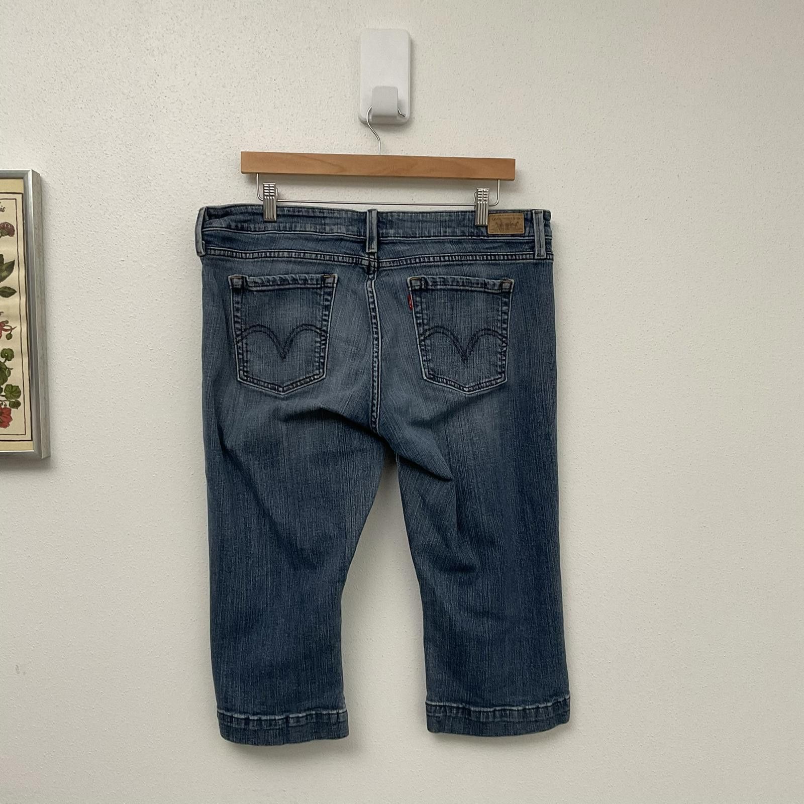 Levi's vtg levis y2k wide leg capri low rise jeans womens 16 Size 38" / US 16 / IT 52 - 2 Thumbnail