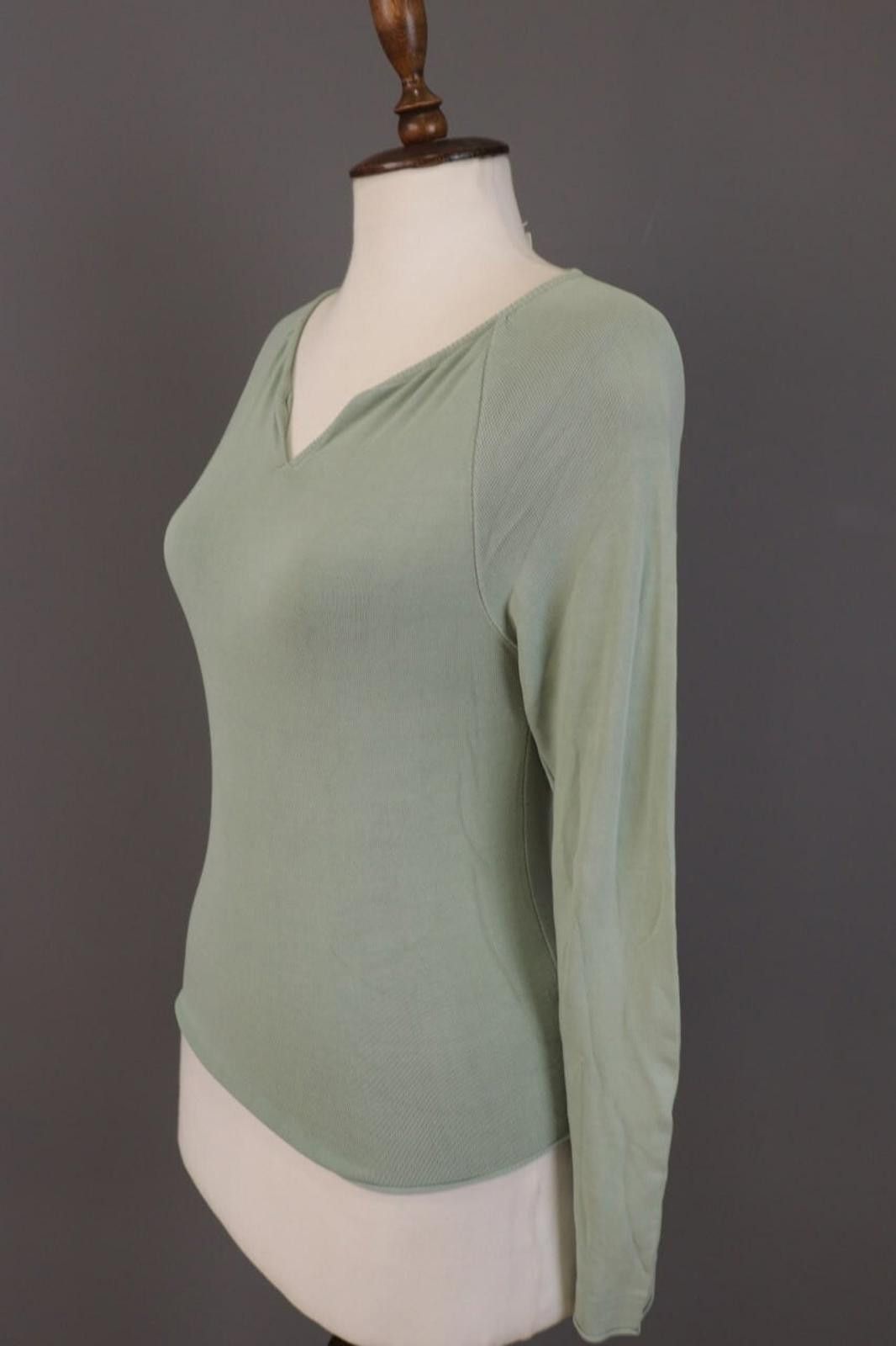 Designer Transit Par Such 101 Green Summer Top Blouse Size 1 Size M / US 6-8 / IT 42-44 - 8 Thumbnail