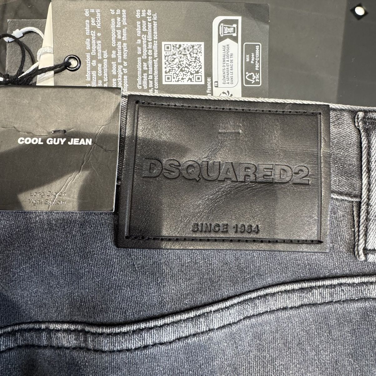 Dsquared2 NWT Wash Slim Fit Jeans - Grey, 44 Size US 28 / EU 44 - 8 Thumbnail