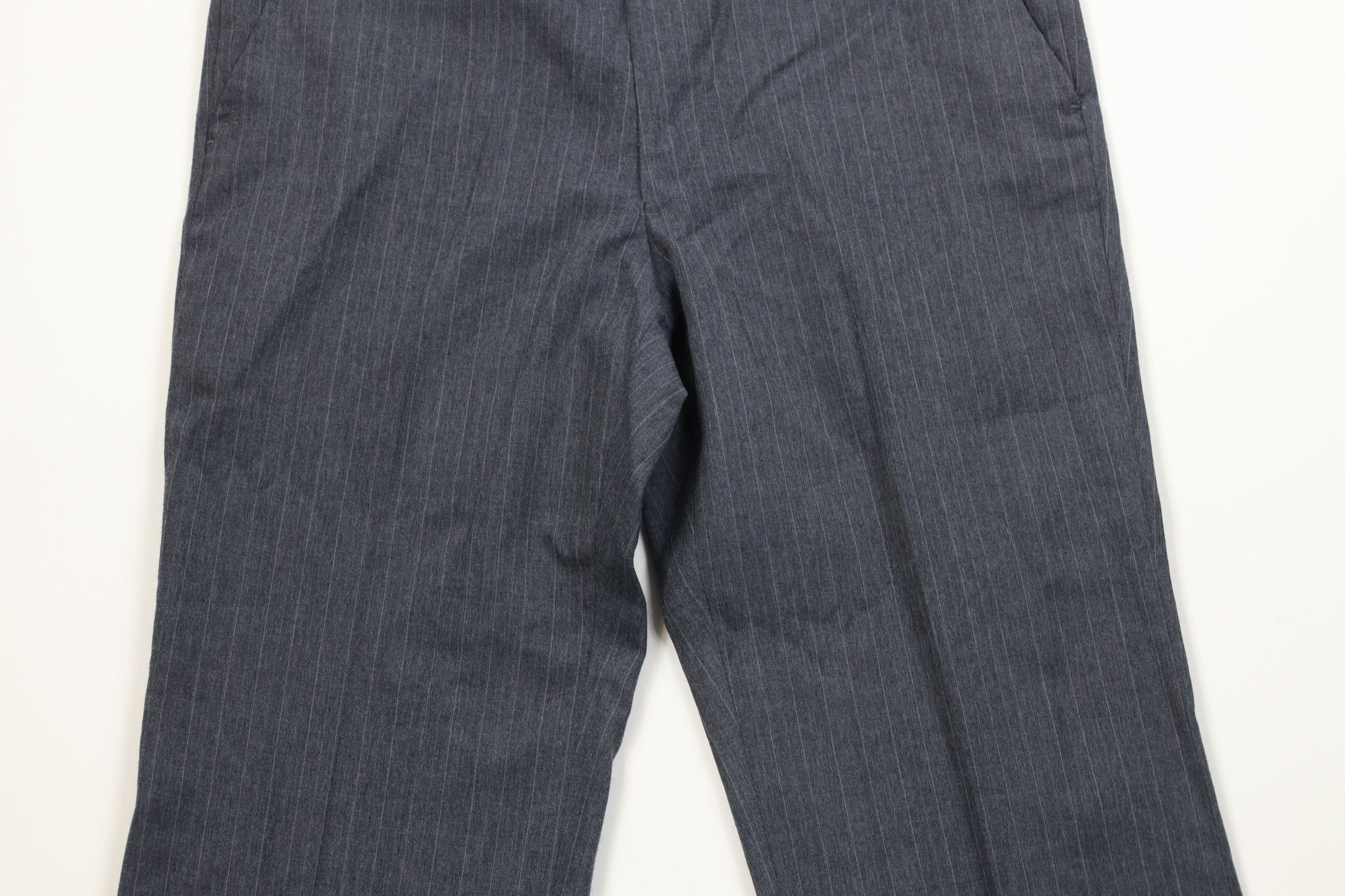 Vintage Vintage 70s Streetwear Pinstriped Wide Leg Chino Pants USA Size US 34 / EU 50 - 3 Thumbnail