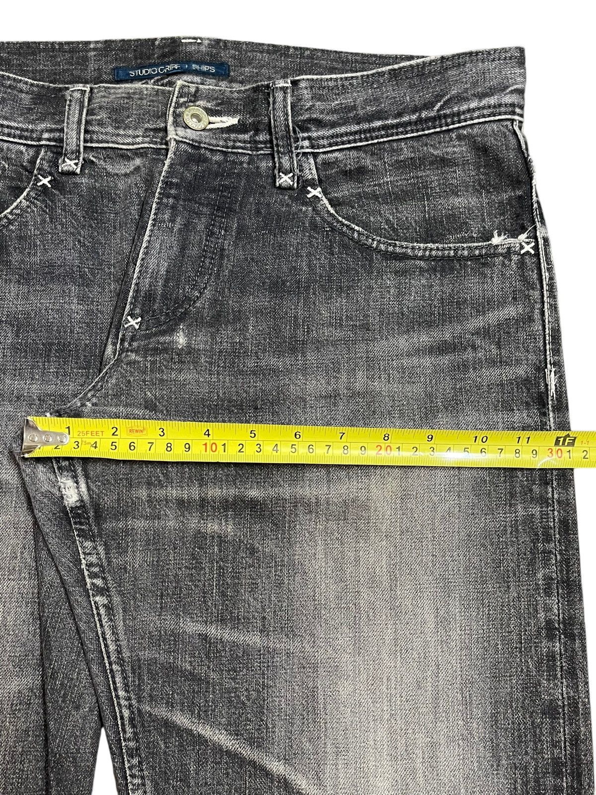 Studio D'Artisan Vintage Japan Studio Oribe Faded Wash Distress Loose Jeans Size US 35 - 16 Thumbnail