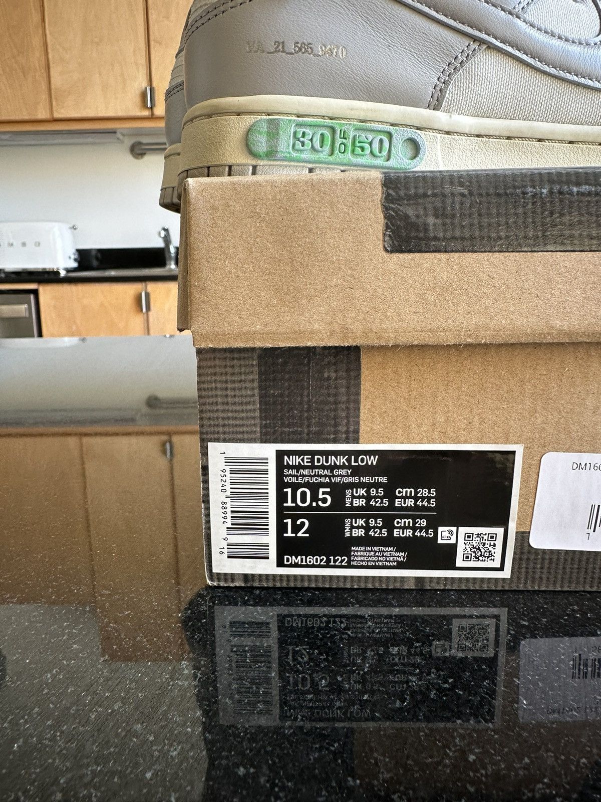 Nike × Off-White Nike Dunk Low Off-White Lot 30 of 50 Size US 10.5 / EU 43-44 - 6 Thumbnail